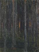 unknow artist skogen skiss painting